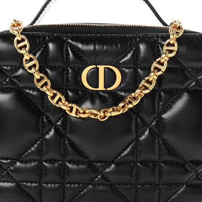 Christian Dior Calfskin Macrocannage Caro Box Bag Black