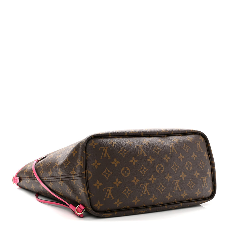 Louis Vuitton Monogram Inside Out Neverfull Bandouliere MM Rose Pondichery