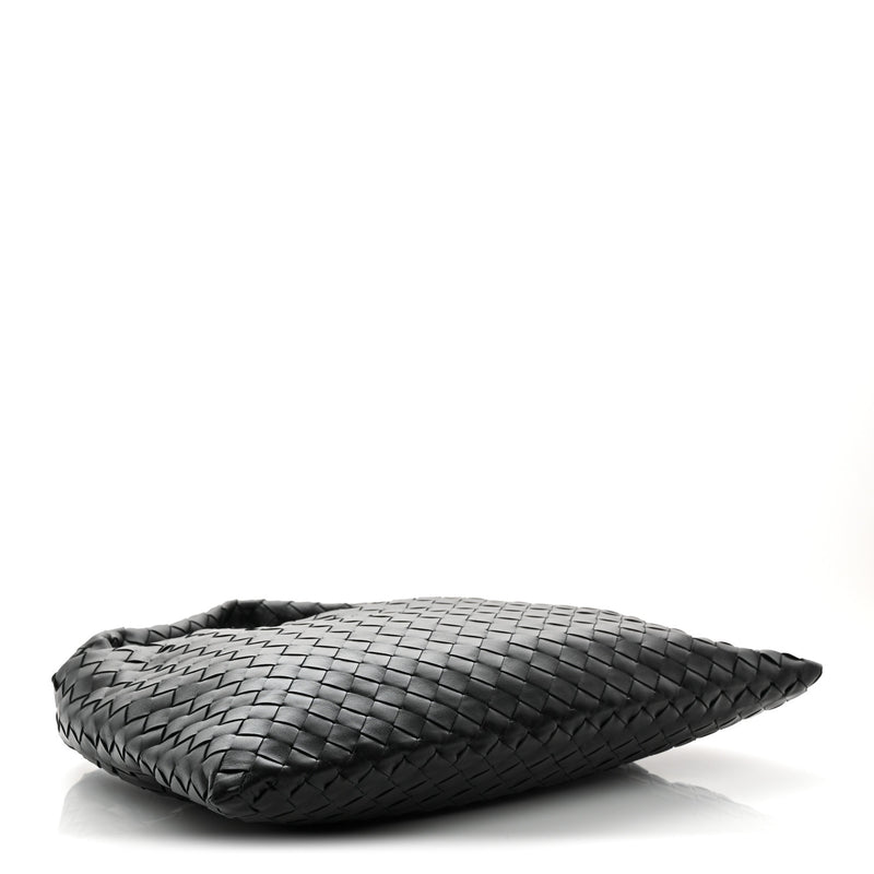 Bottega Veneta Calfskin Intrecciato Small Hop Black