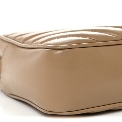 Saint Laurent Calfskin Matelasse Monogram Lou Camera Bag Dark Beige
