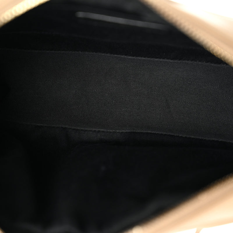 Saint Laurent Calfskin Matelasse Monogram Lou Camera Bag Dark Beige