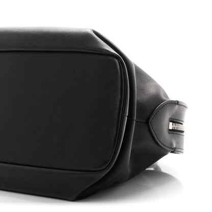 The Row Polished Saddle Calfskin Agnes 12 Black