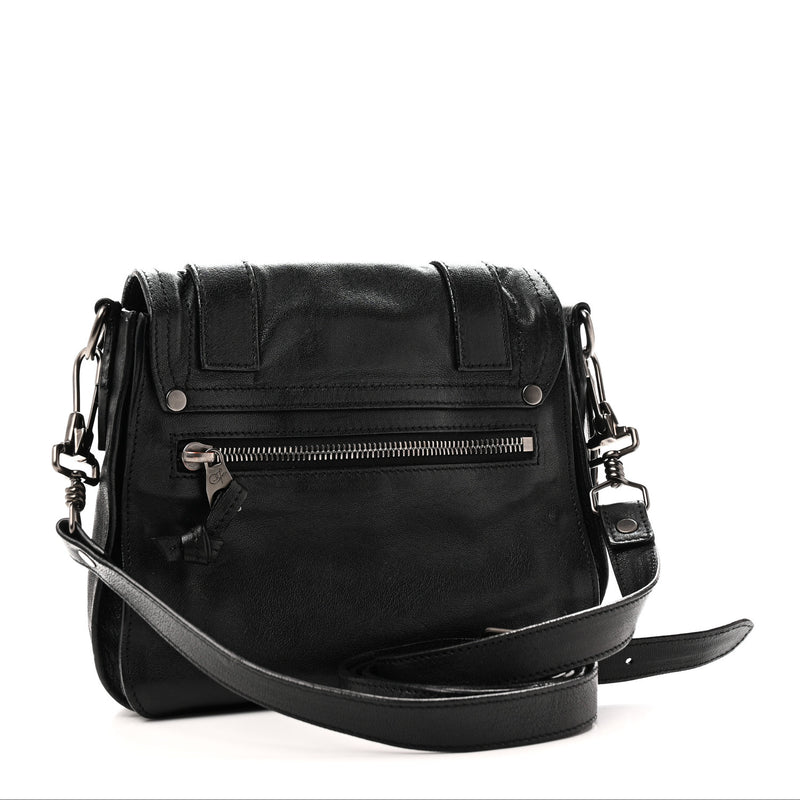 Proenza Schouler Lambskin PS1 Pouch Messenger Black
