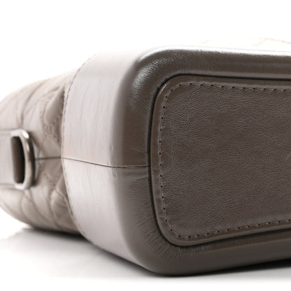 Chanel Aged Calfskin Quilted Medium Gabrielle Hobo Grey
