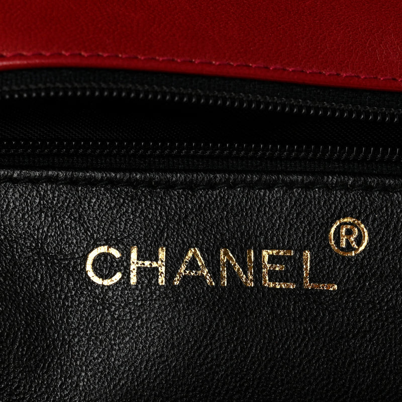 Chanel Lambskin Quilted Tassel Flap Red