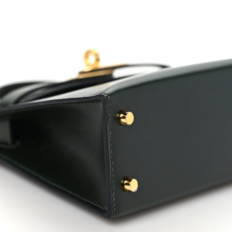 Hermes Box Mini Kelly Sellier 20 Vert Fonce