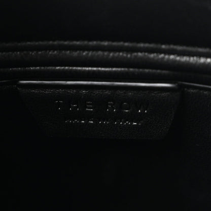 The Row Polished Saddle Calfskin Agnes 12 Black
