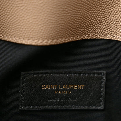 Saint Laurent Grain De Poudre Uptown Pouch Dark Beige