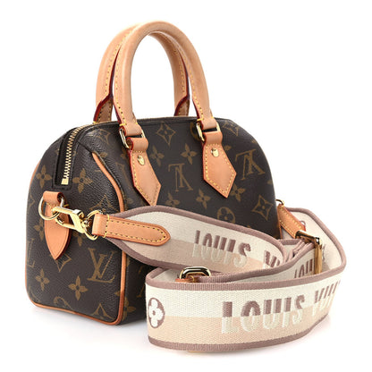Louis Vuitton Monogram Speedy Bandouliere 20 Beige