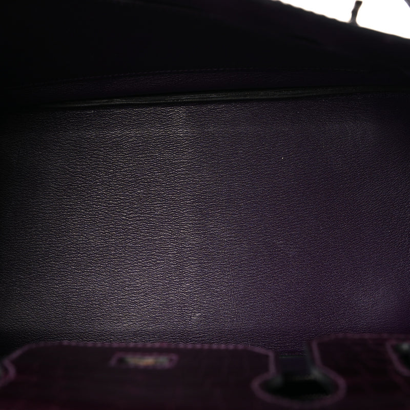 Hermes Shiny Niloticus Crocodile Birkin 30 Cassis