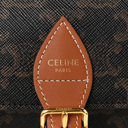 Celine Triomphe Canvas Folco Bag Tan