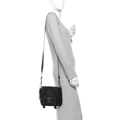 Proenza Schouler Lambskin PS1 Pouch Messenger Black