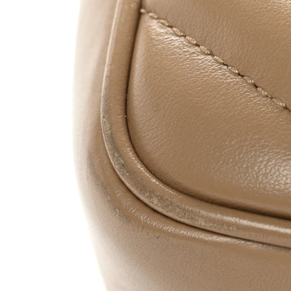 Saint Laurent Calfskin Matelasse Monogram Lou Camera Bag Dark Beige