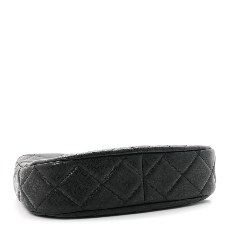 Chanel Caviar Quilted Triple Chain Hobo Black