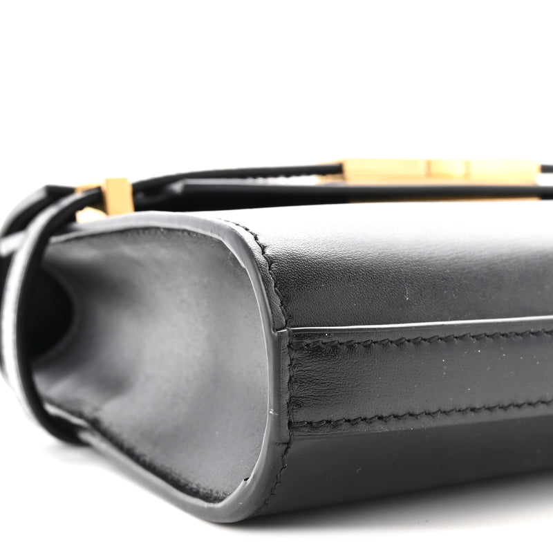Saint Laurent Smooth Calfskin Mini Manhattan Shoulder Bag Black