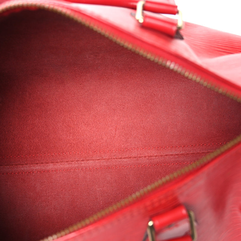 Louis Vuitton Epi Speedy 30 Castillan Red