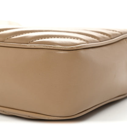 Saint Laurent Calfskin Matelasse Monogram Lou Camera Bag Dark Beige