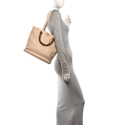 Gucci Calfskin Medium Diana Round Tote Bag Oatmeal