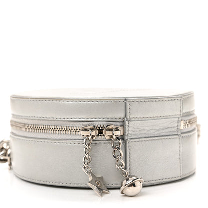 Chanel Metallic Glazed Calfskin Round As Earth Evening Bag Silver