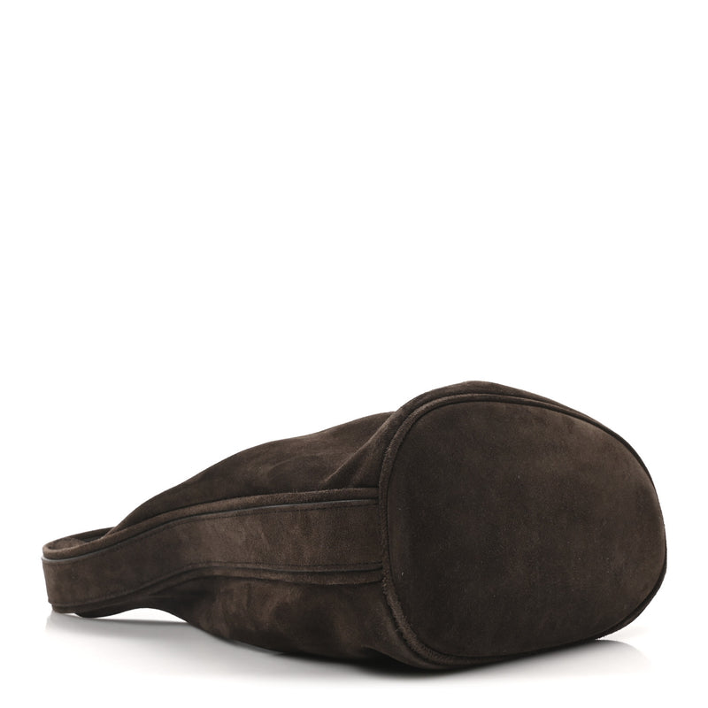 Salvatore Ferragamo Calfskin Suede Medium Archivo Gancio Hobo Testa di Moro