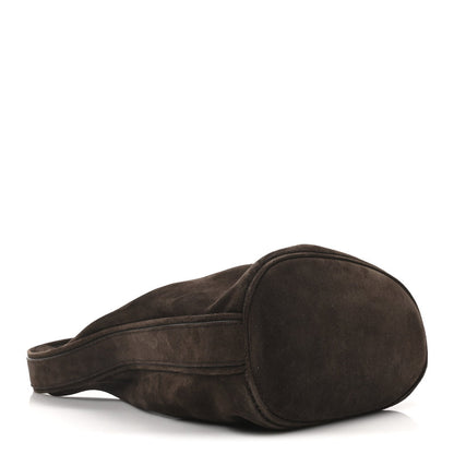 Salvatore Ferragamo Calfskin Suede Medium Archivo Gancio Hobo Testa di Moro