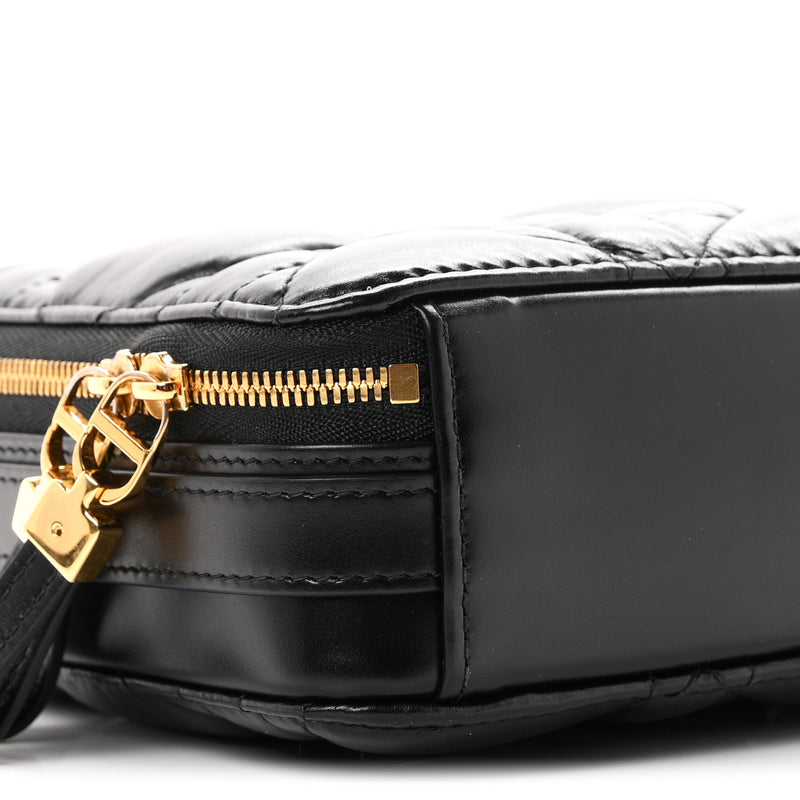 Christian Dior Calfskin Macrocannage Caro Box Bag Black
