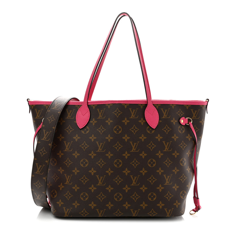 Louis Vuitton Monogram Inside Out Neverfull Bandouliere MM Rose Pondichery