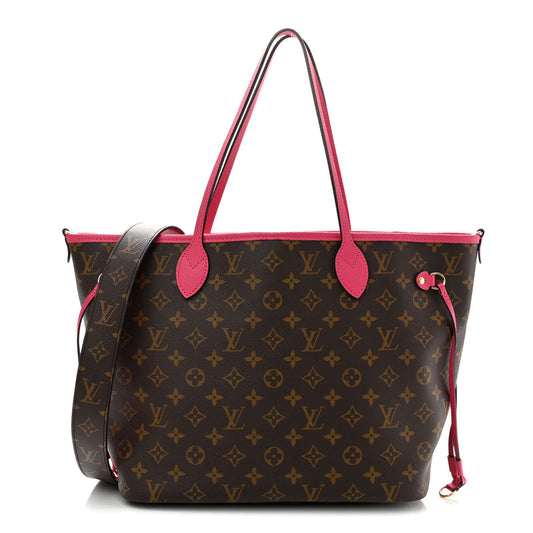 Louis Vuitton Monogram Inside Out Neverfull Bandouliere MM Rose Pondichery