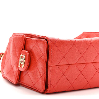 Chanel Caviar Quilted Mini Chanel 25 Handbag Red