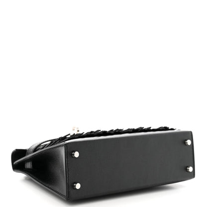 Hermes Tadelakt Sombrero Box Pampilles Mini Kelly Sellier 20 Black