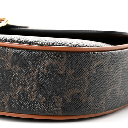 Celine Triomphe Canvas Folco Bag Tan