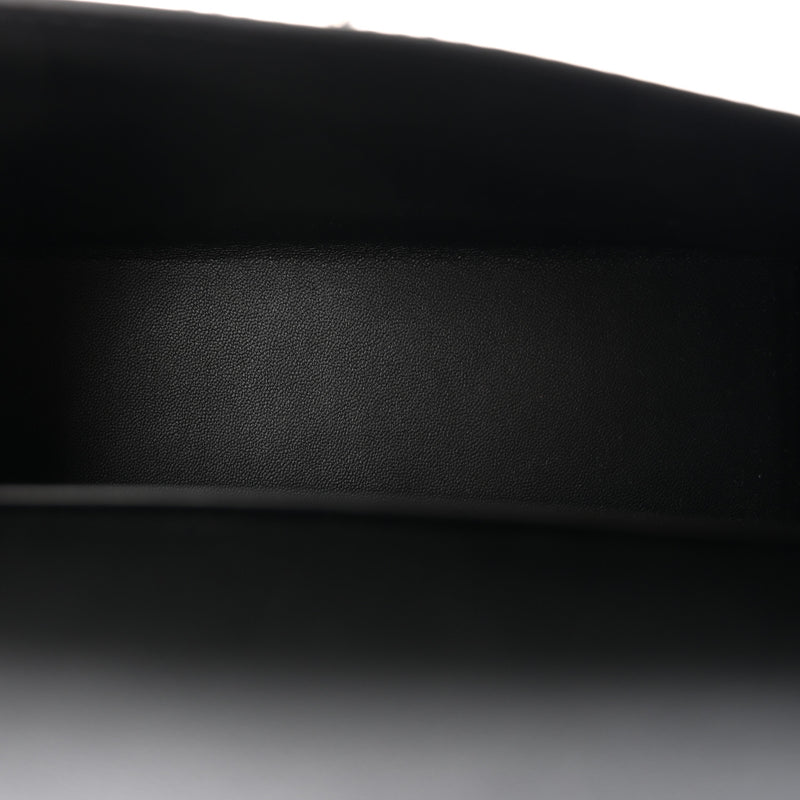 Hermes Tadelakt Sombrero Box Pampilles Mini Kelly Sellier 20 Black
