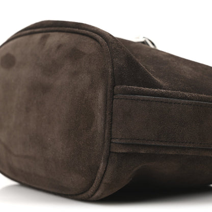 Salvatore Ferragamo Calfskin Suede Medium Archivo Gancio Hobo Testa di Moro