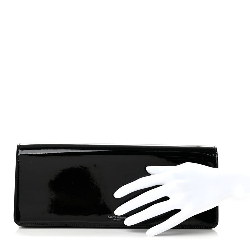 Saint Laurent Patent Calfskin Clutch Black