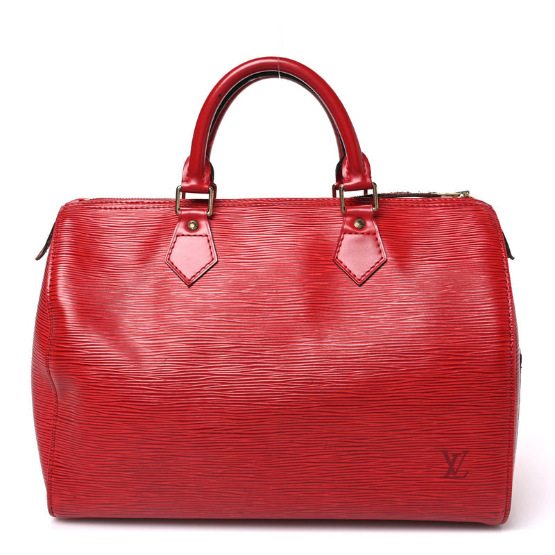 Louis Vuitton Epi Speedy 30 Castillan Red
