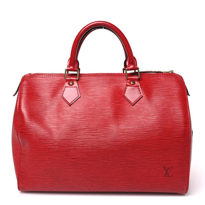 Louis Vuitton Epi Speedy 30 Castillan Red