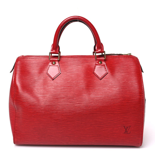 Louis Vuitton Epi Speedy 30 Castillan Red