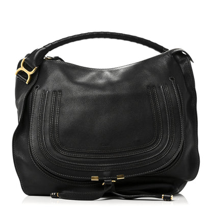 Chloe Calfskin Large Marcie Satchel Black
