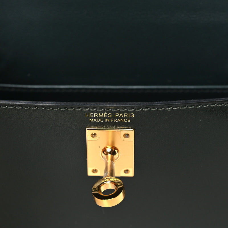 Hermes Box Mini Kelly Sellier 20 Vert Fonce