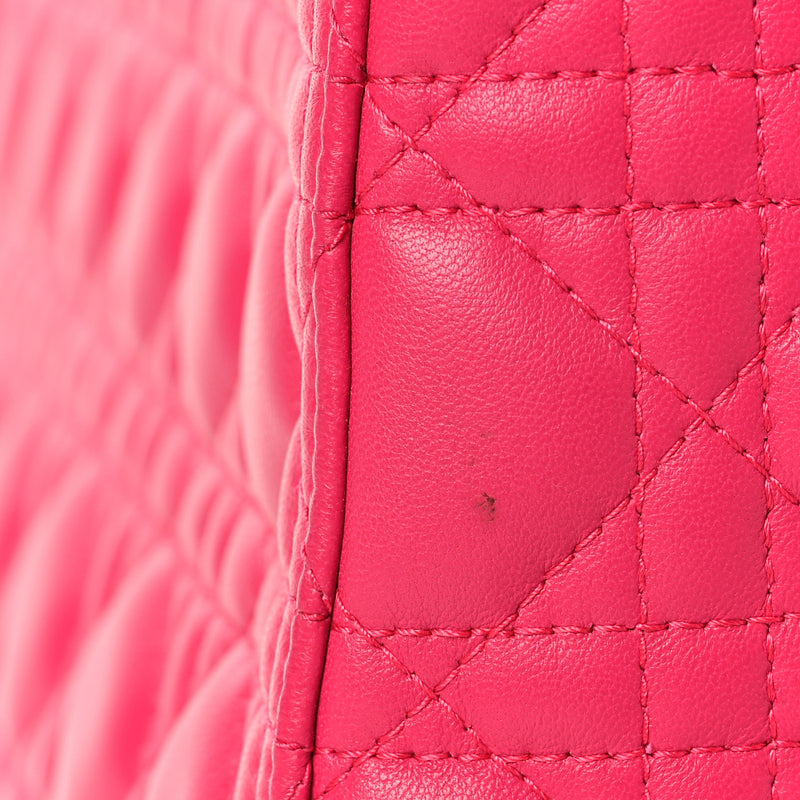 Christian Dior Lambskin Cannage Large Lady Dior Pink