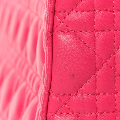 Christian Dior Lambskin Cannage Large Lady Dior Pink