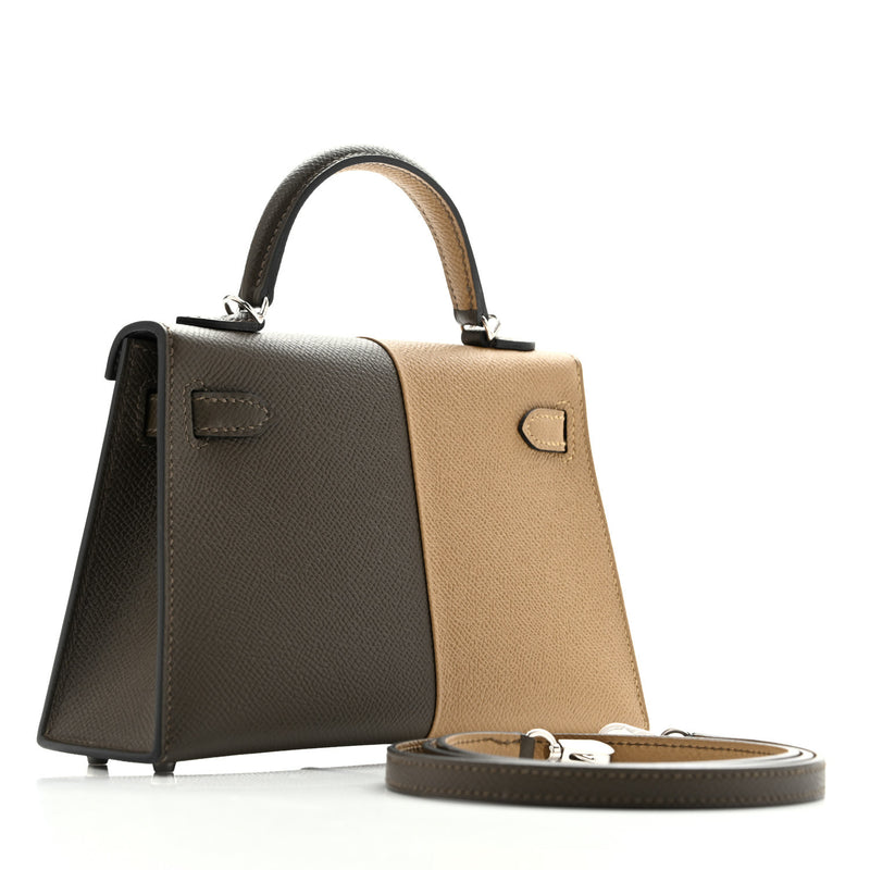 Hermes Epsom Casaque Mini Kelly Sellier 20 Vert Loden Dune Dark Bronze