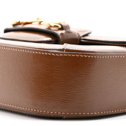 Gucci GG Supreme Monogram Web Mini Horsebit 1955 Shoulder Bag Beige Brown Sugar