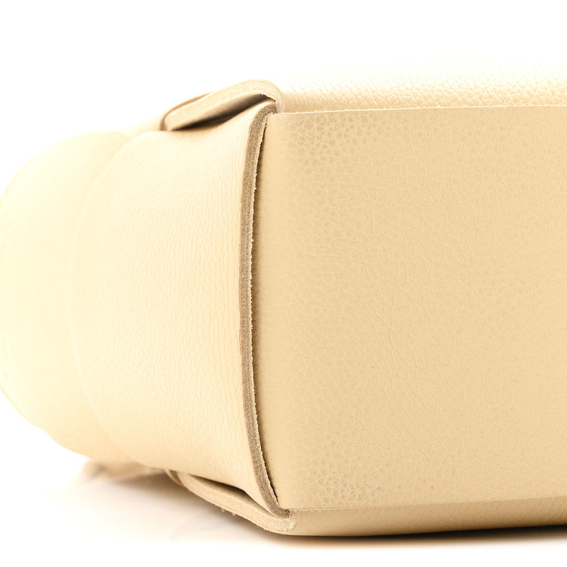 Bottega Veneta Grained Calfskin Maxi Intrecciato Mini Arco Tote Porridge