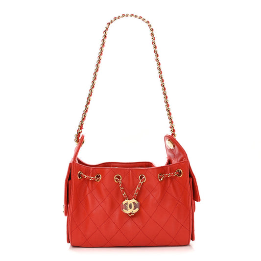 Chanel Caviar Quilted Mini Chanel 25 Handbag Red