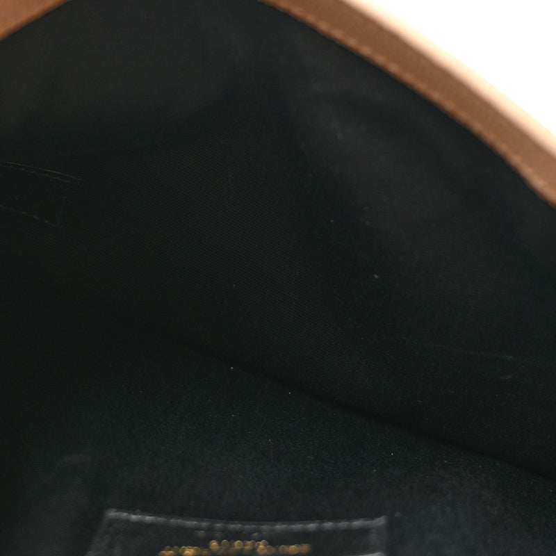 Saint Laurent Grain De Poudre Uptown Pouch Dark Beige