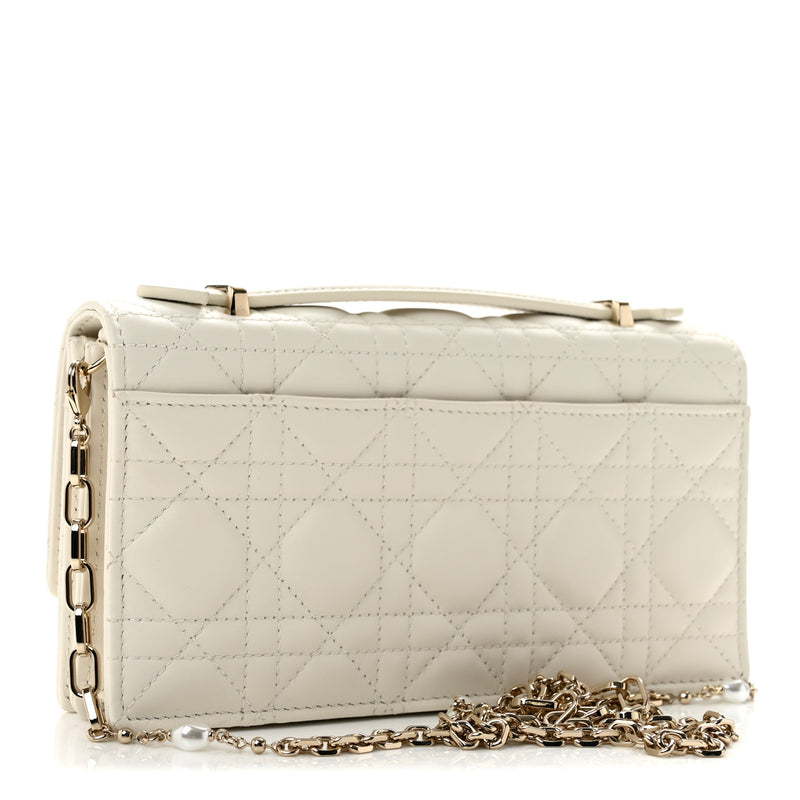 Christian Dior Lambskin Cannage Mini My Dior Bag Latte