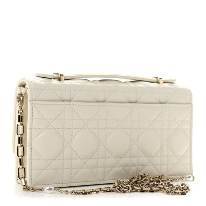 Christian Dior Lambskin Cannage Mini My Dior Bag Latte