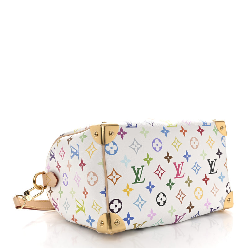 Louis Vuitton LV X TM Monogram Multicolor Speedy Bandouliere 25 White