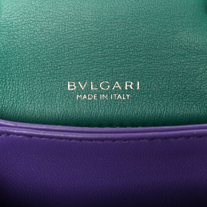 Bulgari Galuchat Serpenti Reverse Micro Top Handle Emerald Green